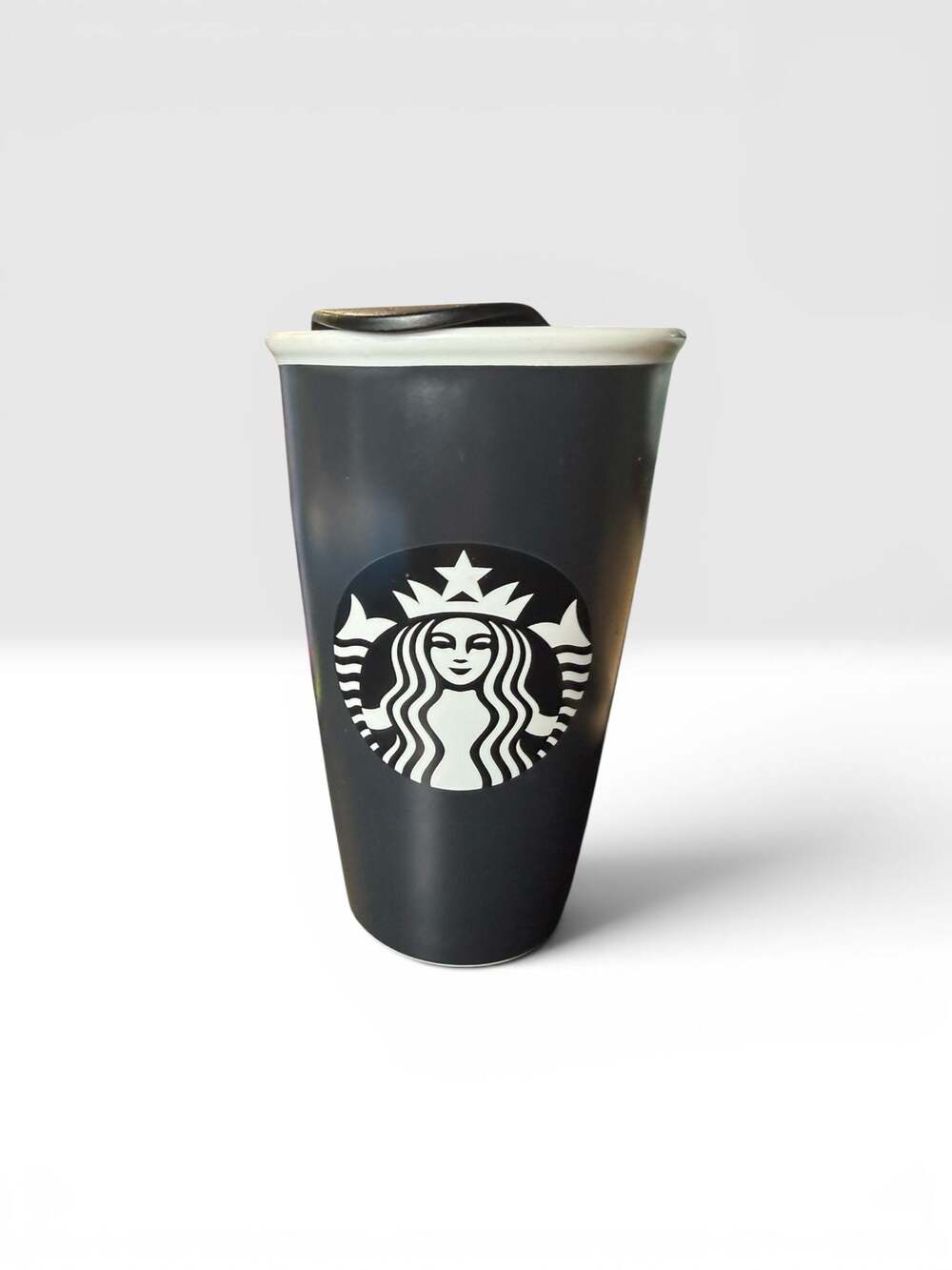 Starbucks Matte Black Siren Ceramic Traveler 12oz